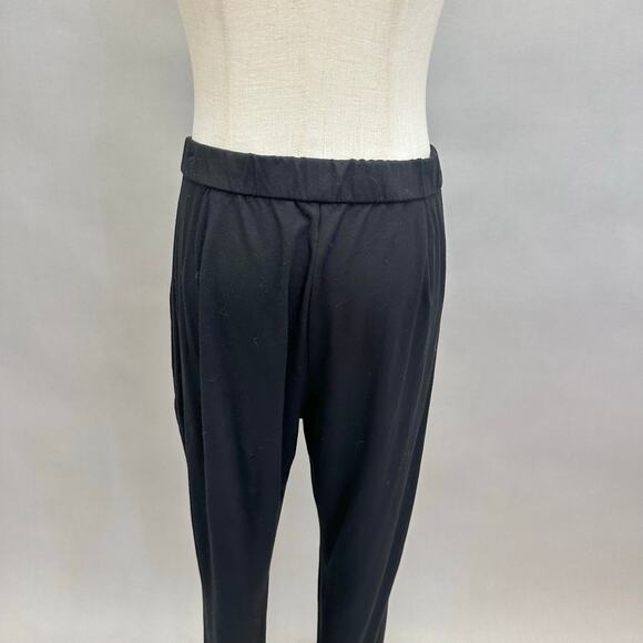Eileen Fisher System Black Stretch Jersey Knit Straight Leg Pant Size Small - Picture 7 of 14